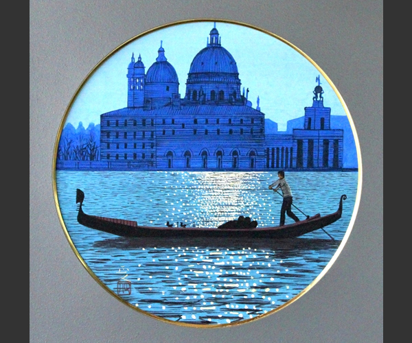 「光降るヴェネツィア」　5号円窓